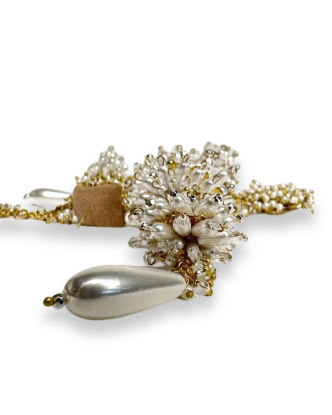 Three Layer Round Ear Chain Earrings Designed On Gold Plated Base Metal Versatile Kaan Chain Earrings