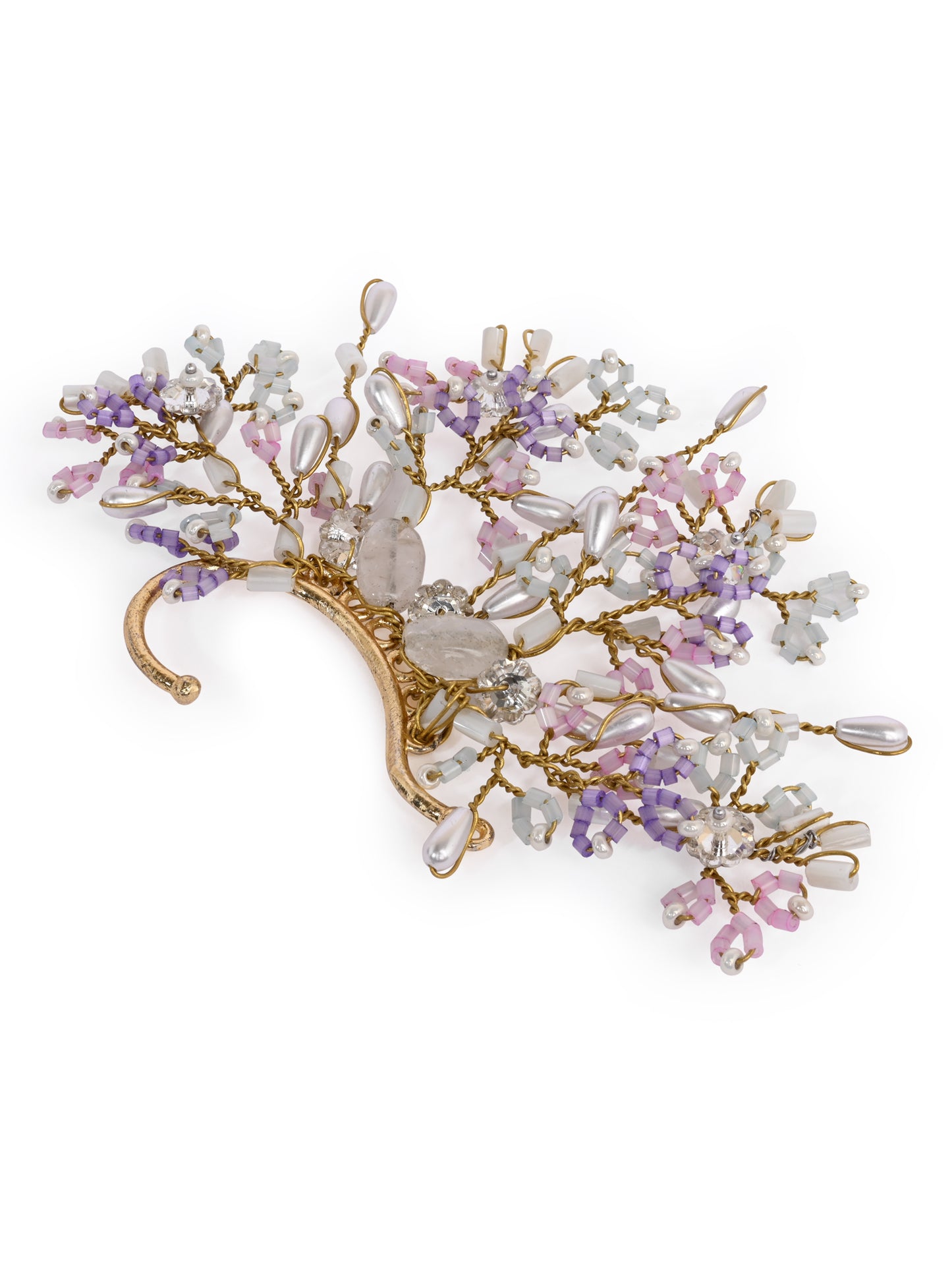 Crystal And Stone Pastel Designer Earcuff For Women