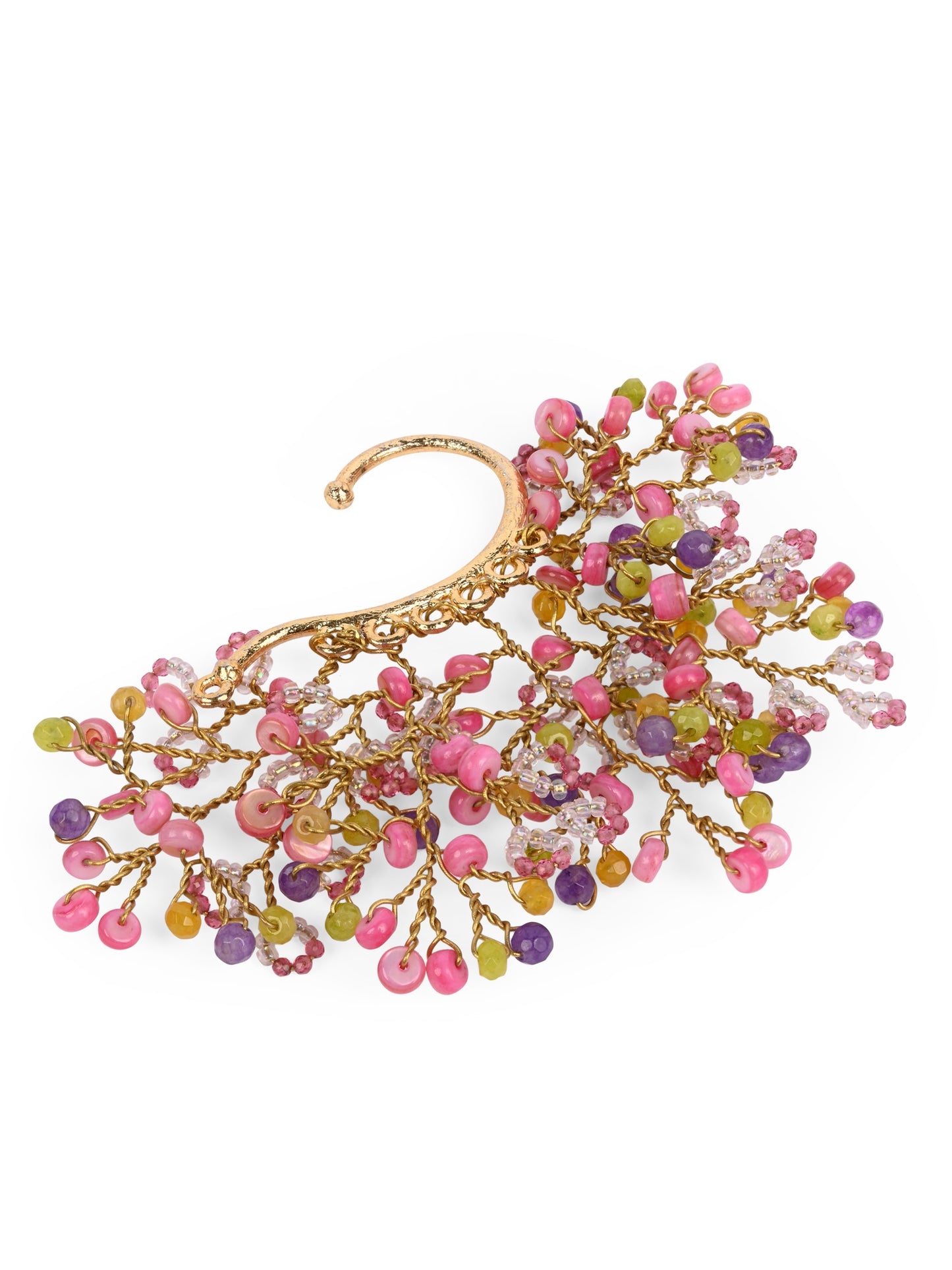 Uneven Earcuff For All Ears Pink Green Purple