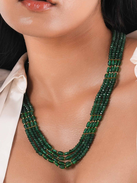 Urbania minimal green necklace – minimalist contemporary jewellery