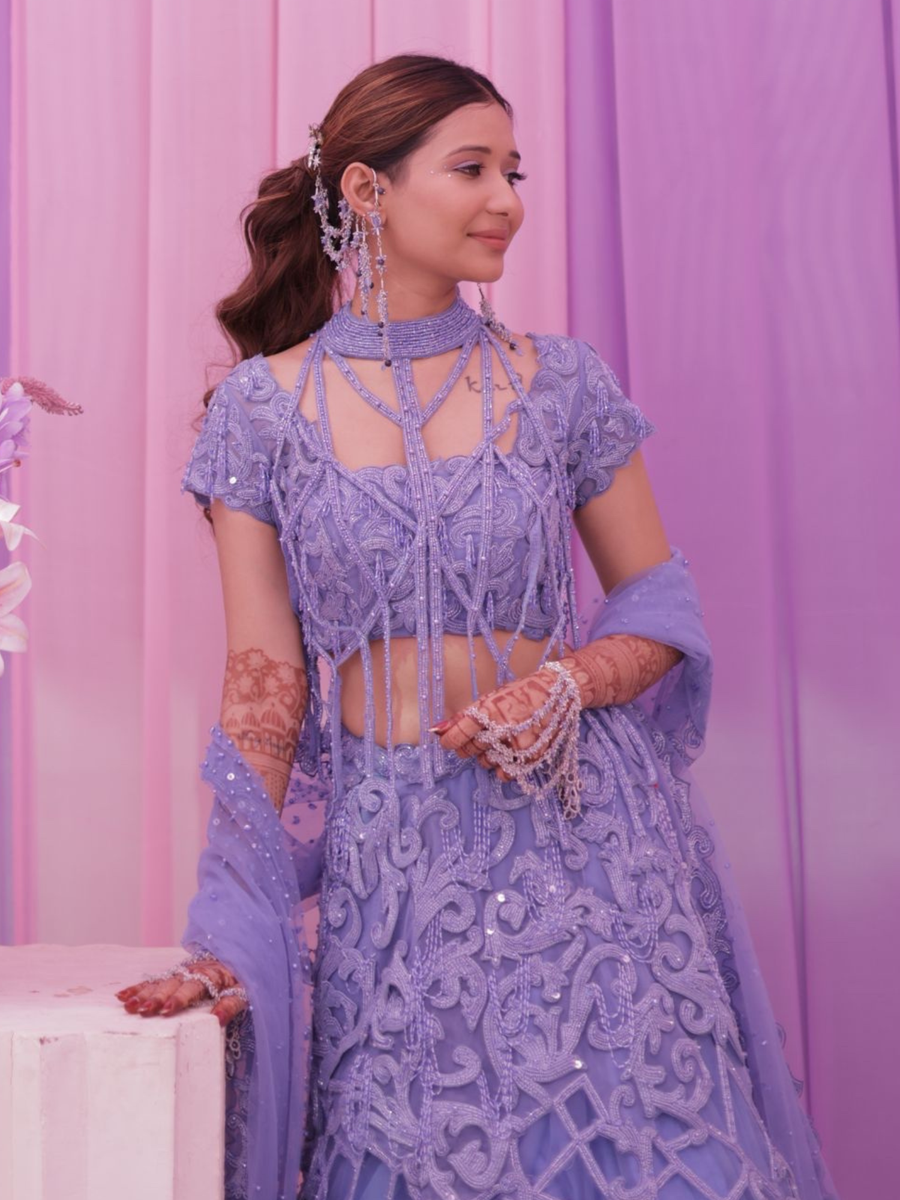 Ria's Customised Kaan chain earrings and handharness Carnival Jewelry Set