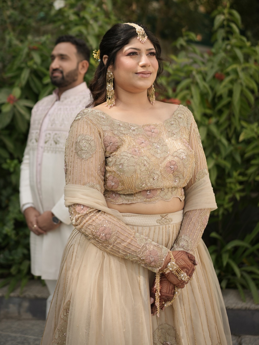 Dipti Customised Gold Kanchan Mehendi-Carnival earrings set