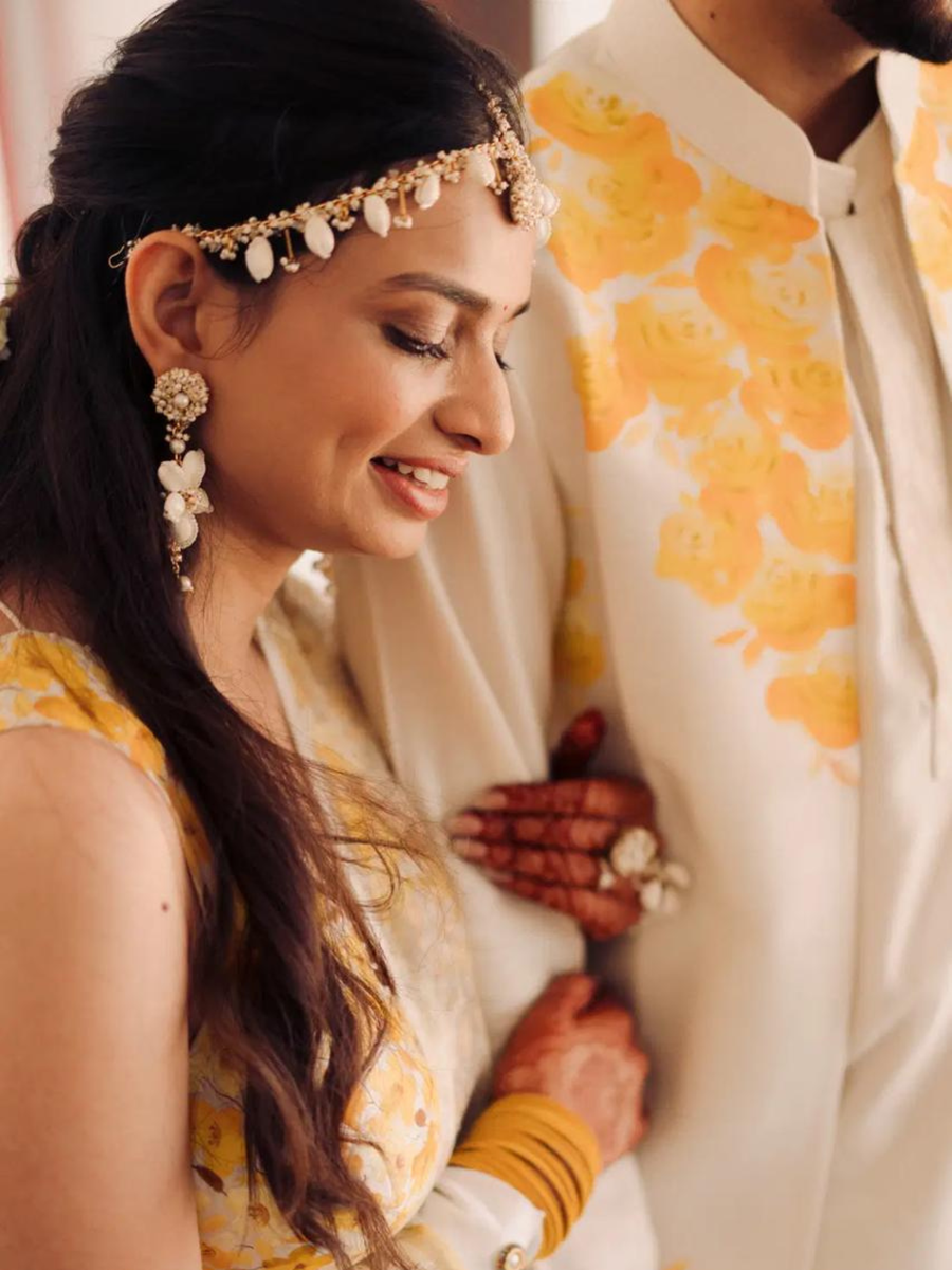 Grishma Customised Shell Haldi Jewelry Set