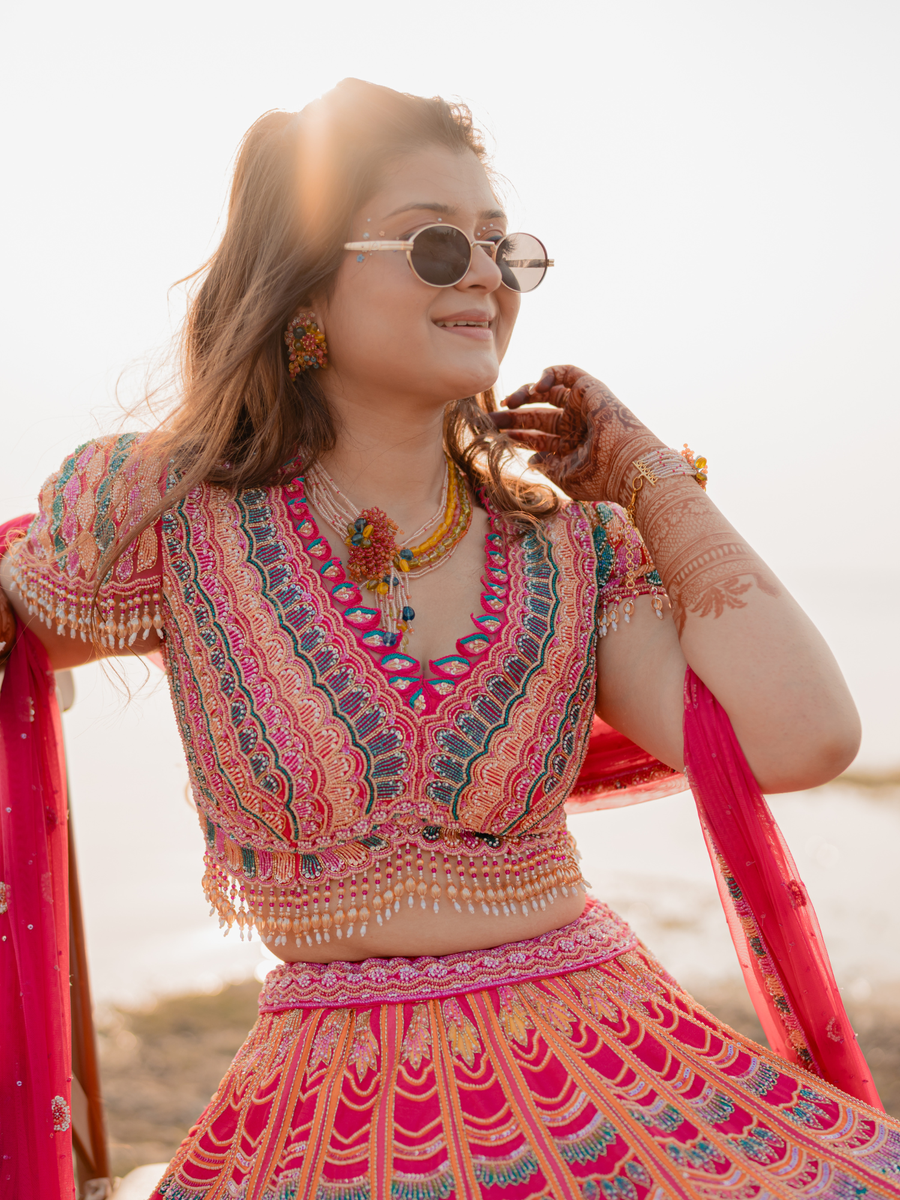 YASHVi's Customised colourful Carnival Choker Set
