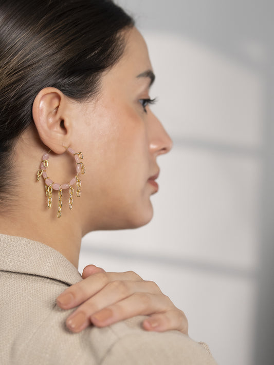 Blushing Hoops Earrings