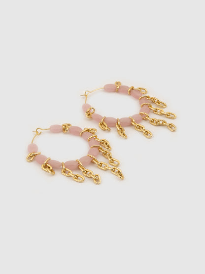 Blushing Hoops Earrings