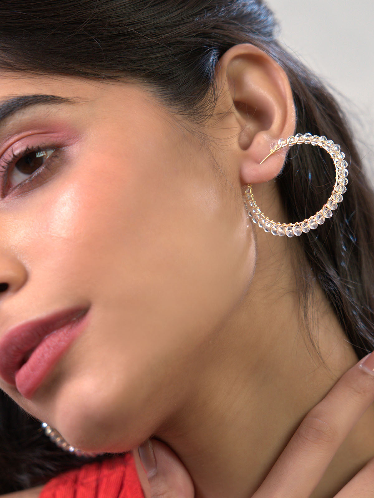 Micah Crystal Hoops