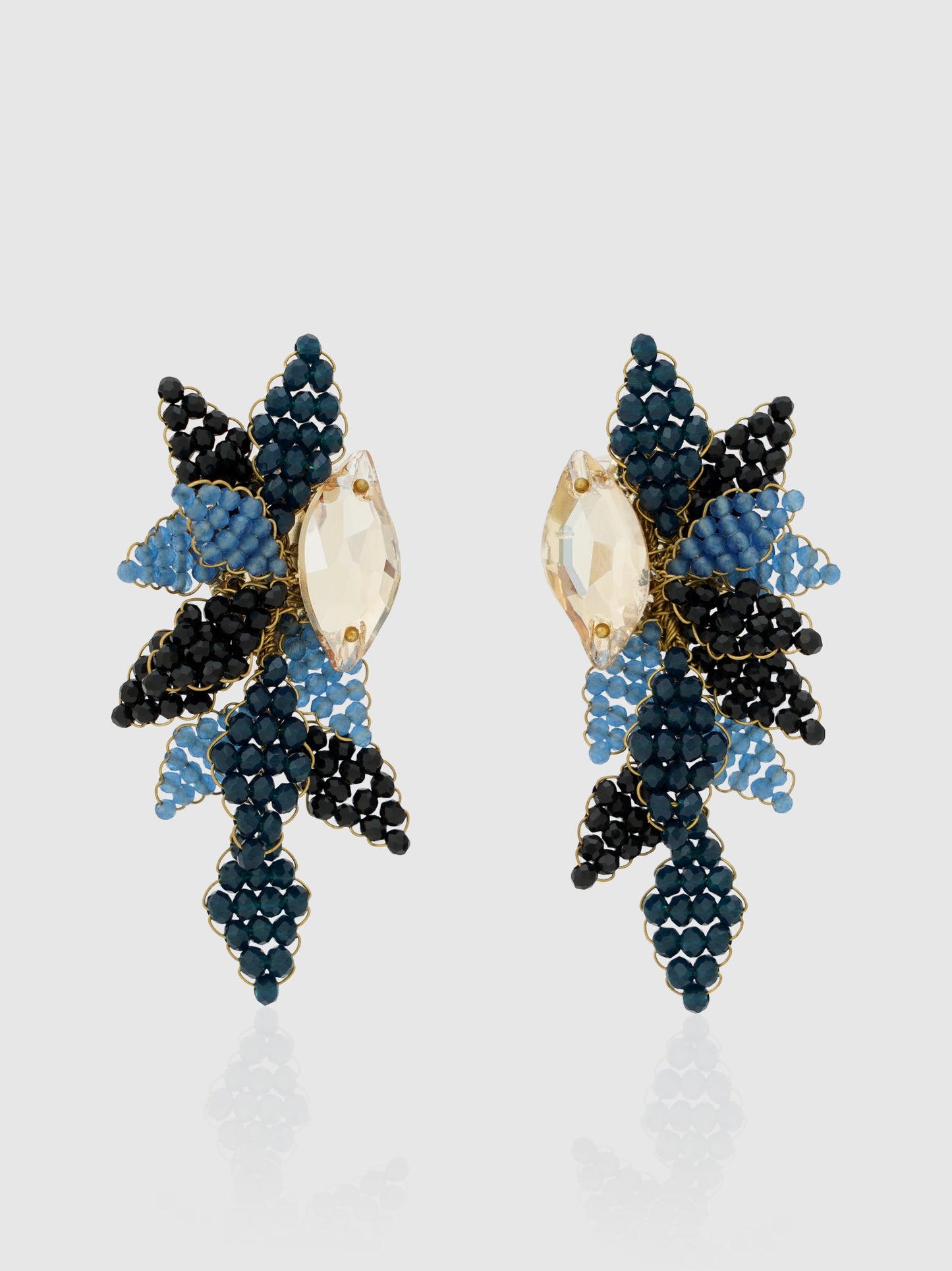 Brunnera Blue Earrings