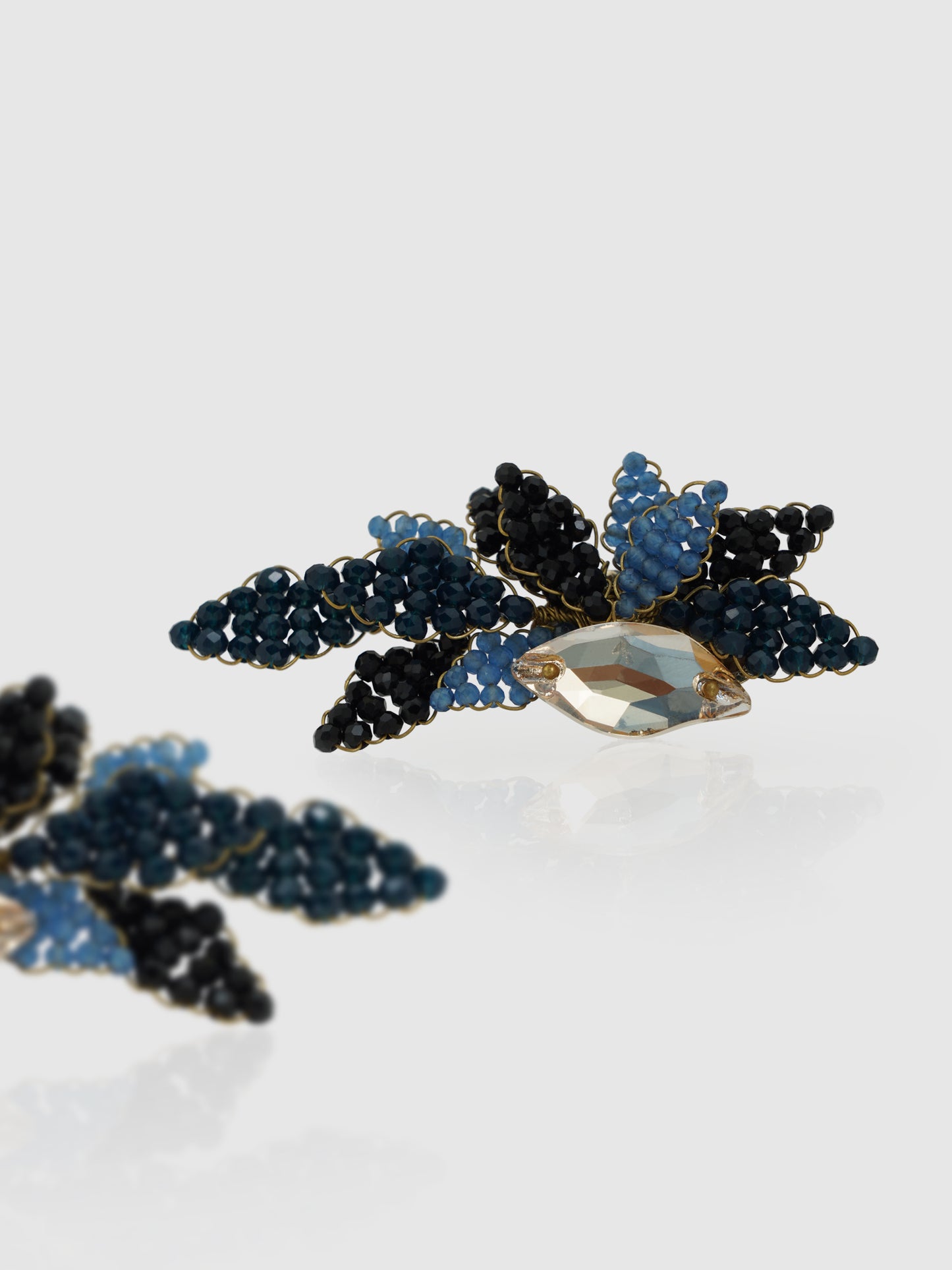 Brunnera Blue Earrings