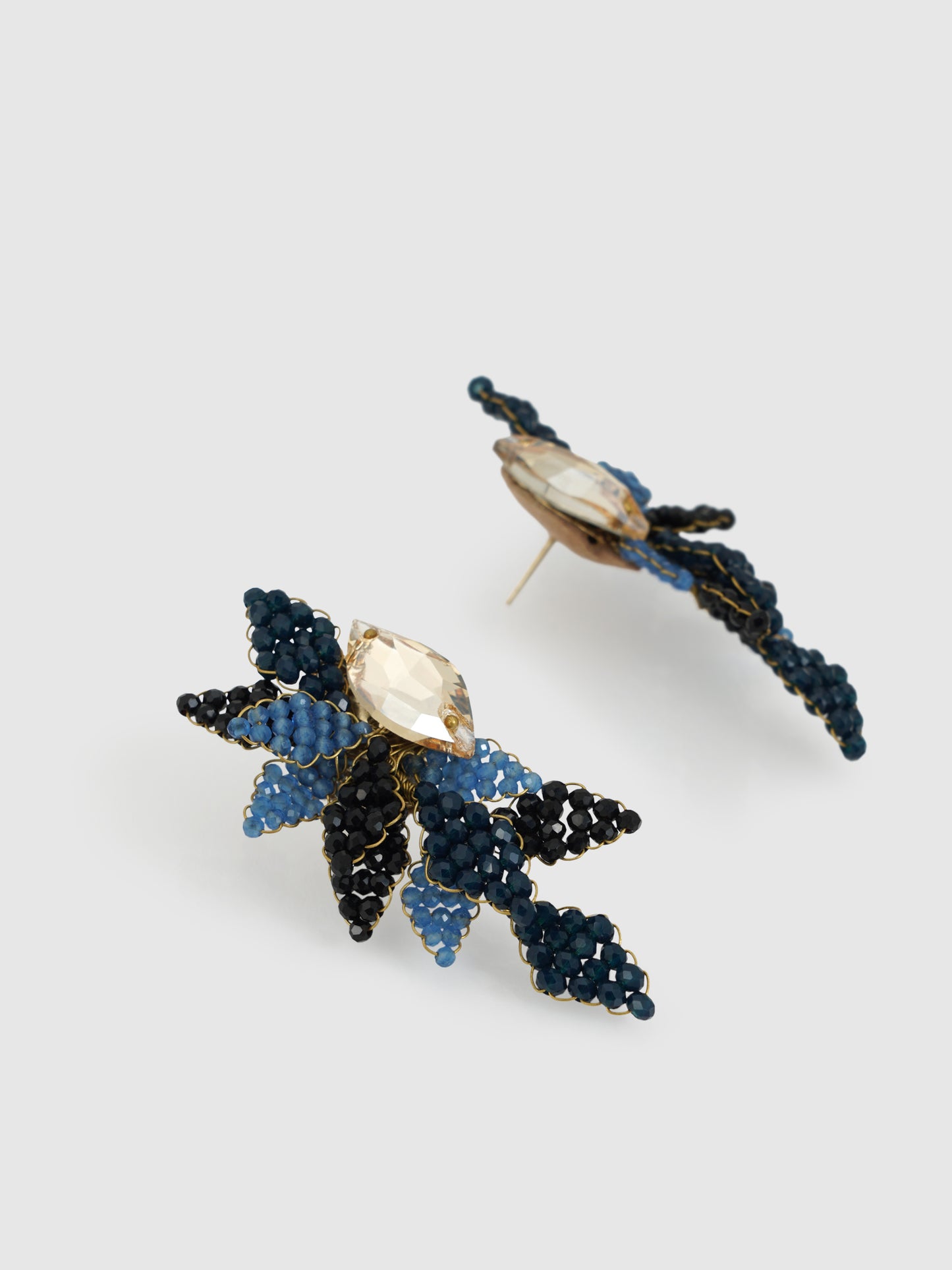 Brunnera Blue Earrings