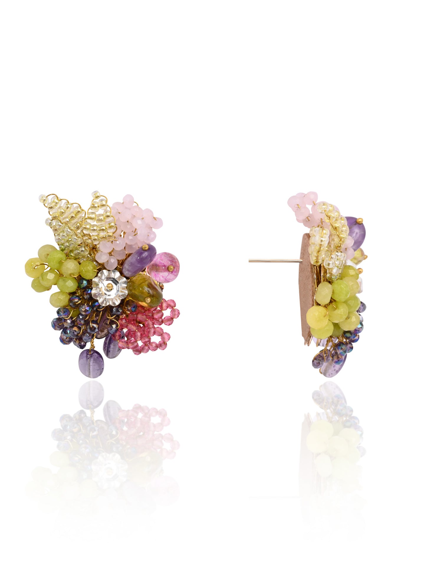 Colourful Stone Studs Indian Wedding Jewelry