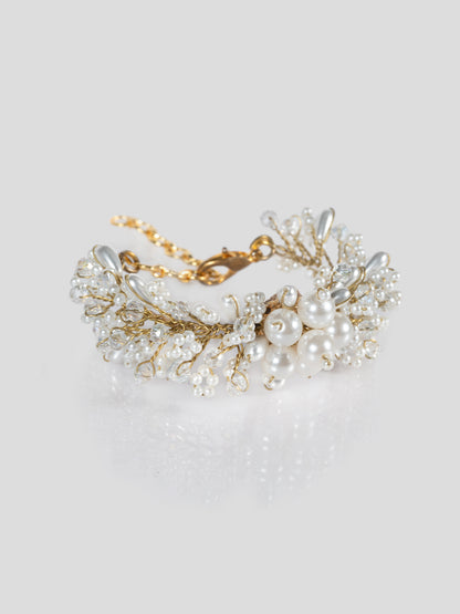 Peony Bloom White Bracelet