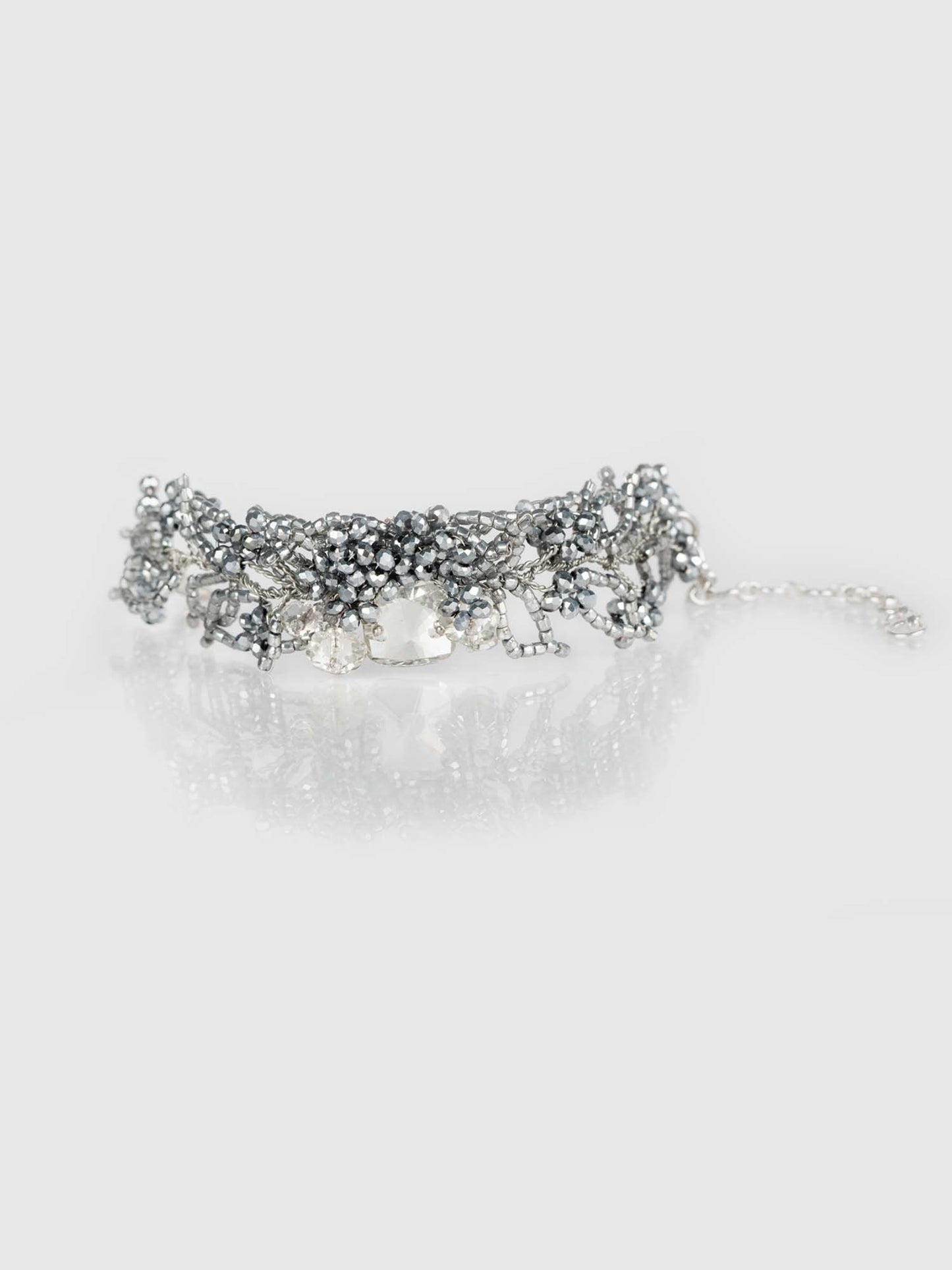 Crystal Calla Silver Bracelet