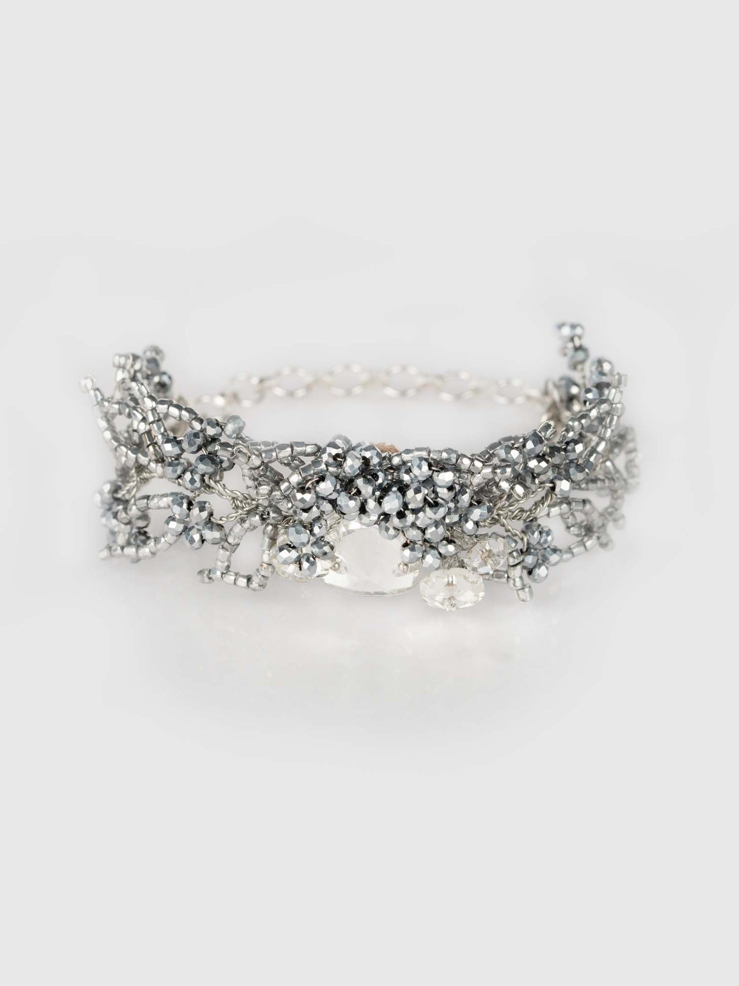 Crystal Calla Silver Bracelet
