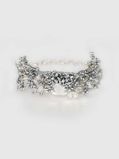 Crystal Calla Silver Bracelet
