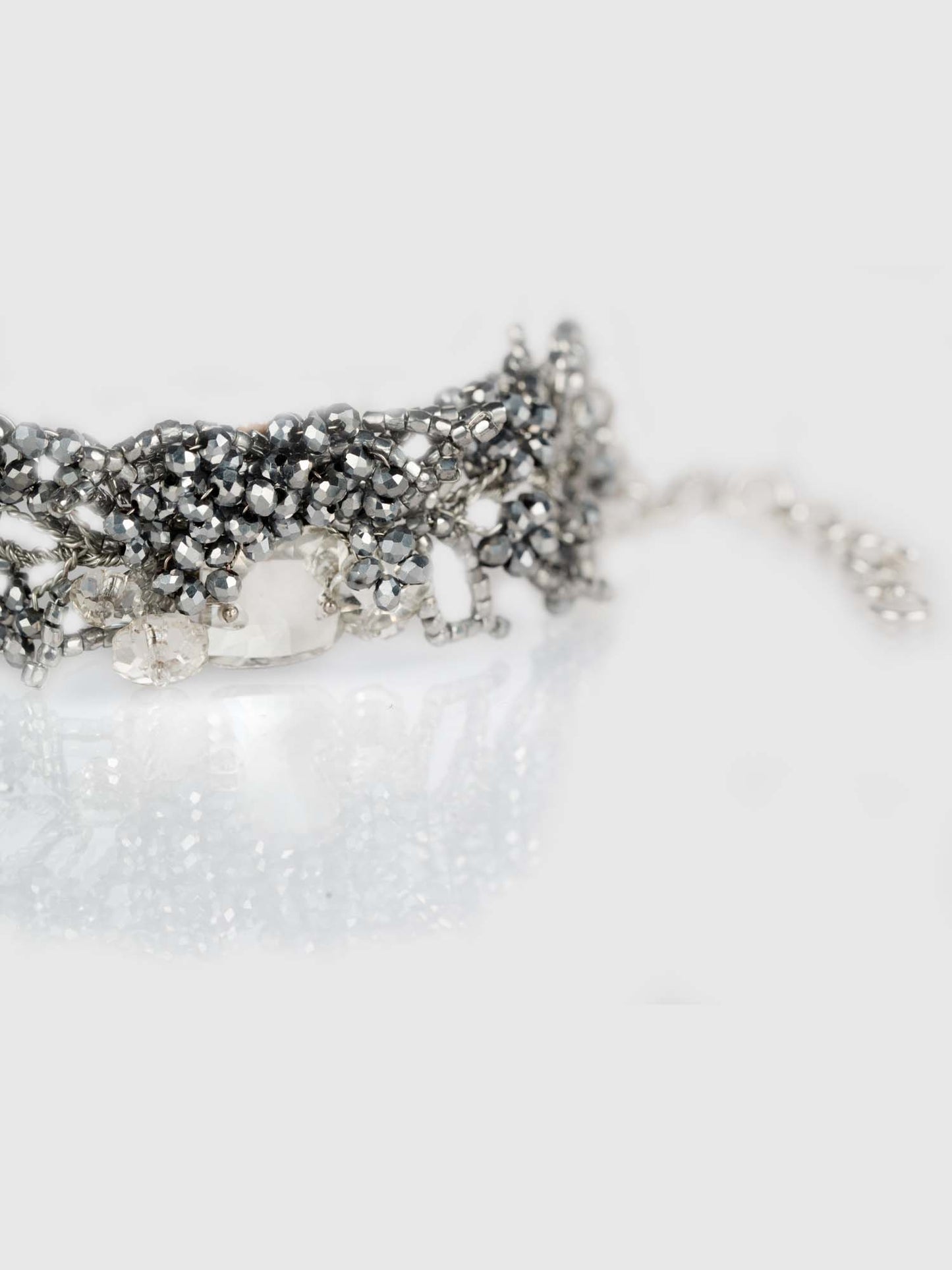 Crystal Calla Silver Bracelet