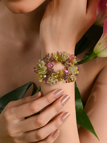 Green Mehendi Stone Beaded Bracelets