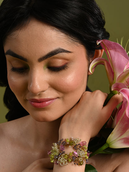 Green Mehendi Stone Beaded Bracelets