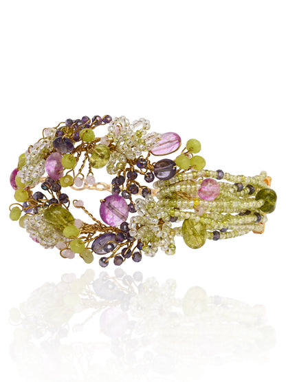 Green Mehendi Stone Beaded Bracelets