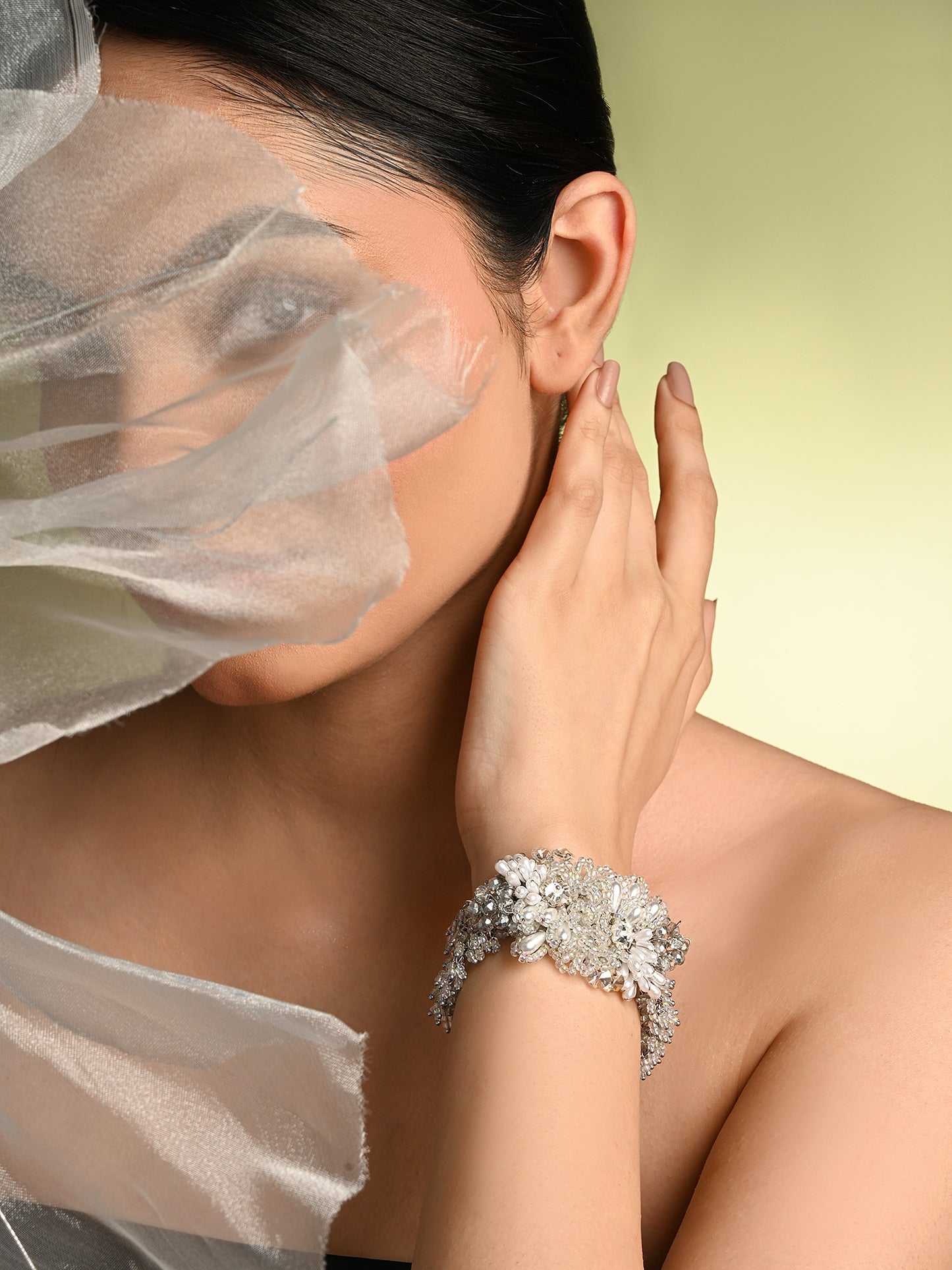 Silver Plated Pearl Festive Bracelet