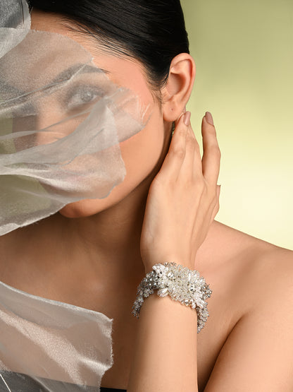 Silver Plated Pearl Festive Bracelet