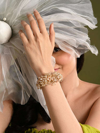 Fresh Water Pearl Floral Bracelet