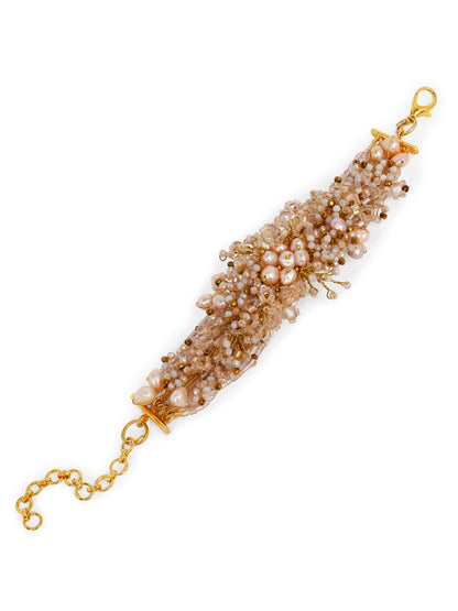 Fresh Water Pearl Floral Bracelet