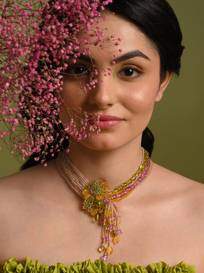 Colourful Stone Beaded Choker For Women