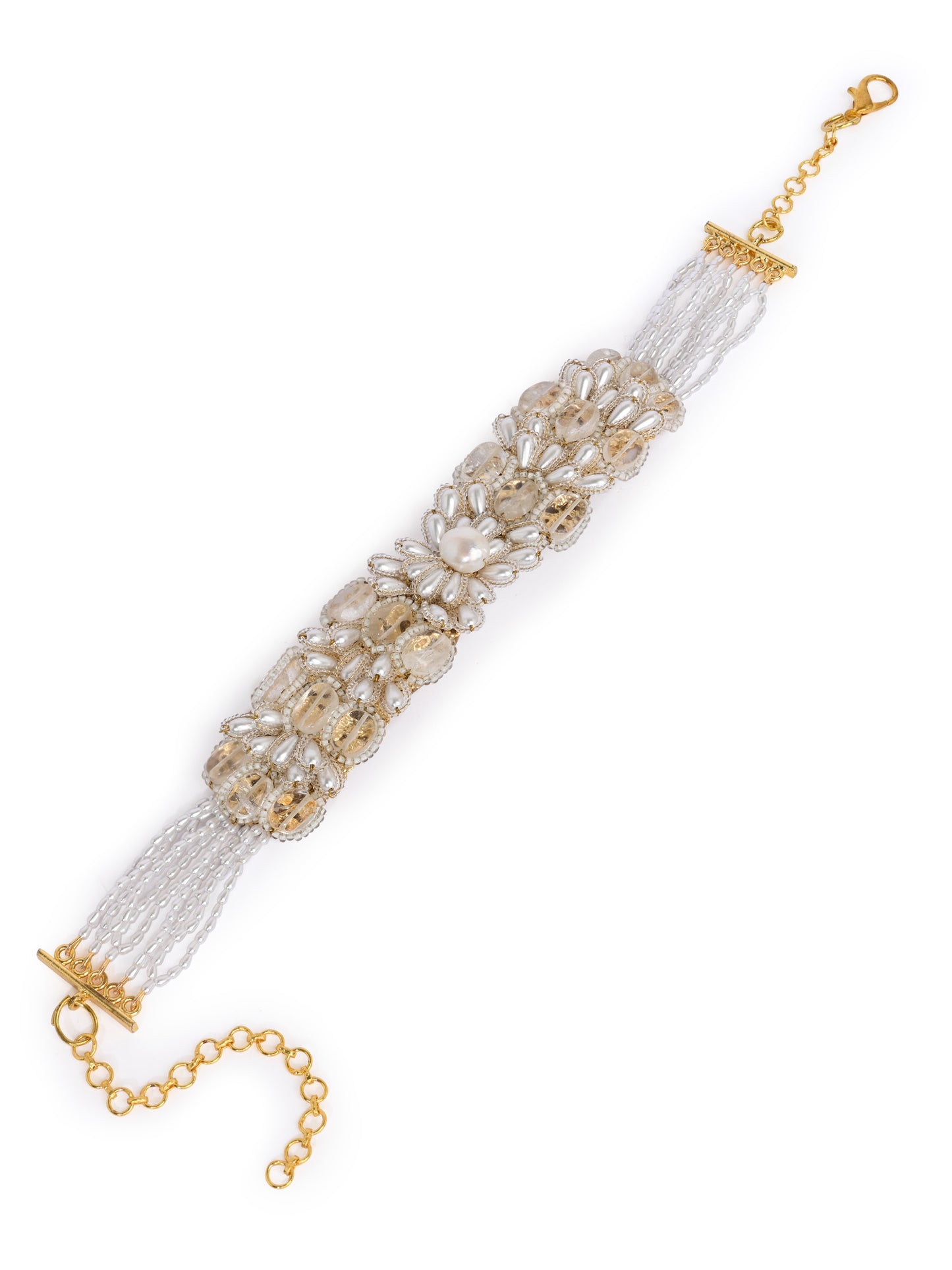 White Pearl And Stone Butterfly Choker Engagement Trendy Jewelry