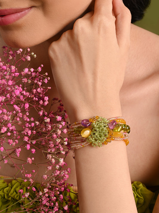 Mulicolour Stone Wedding Bracelet For Women