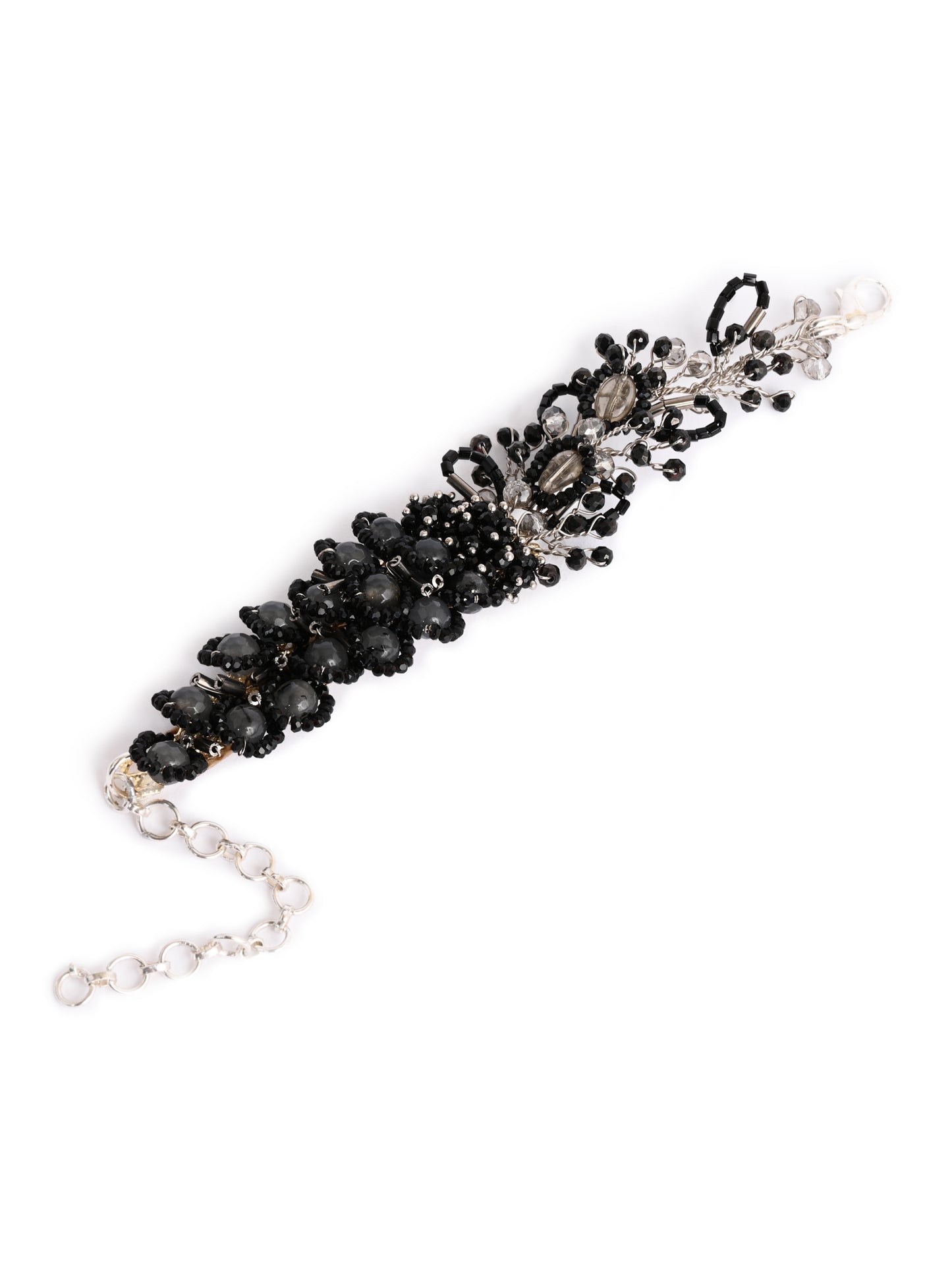 Black And Grey Cocktail Adjustable Handmade Bracelet For Women