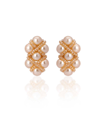 Helmi Pearl Studs - Peach