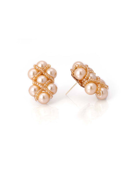 Helmi Pearl Studs - Peach
