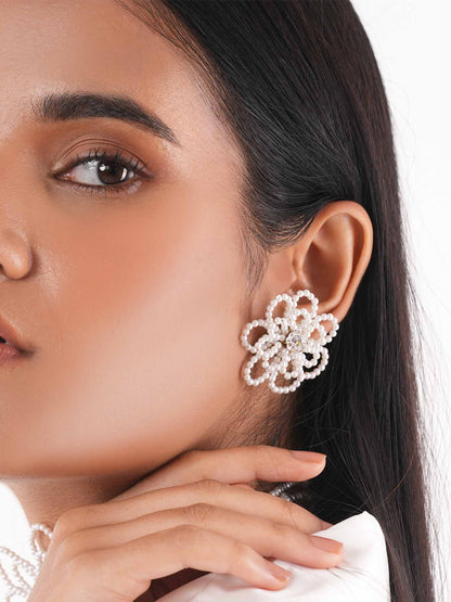 Kvetina Studs - White