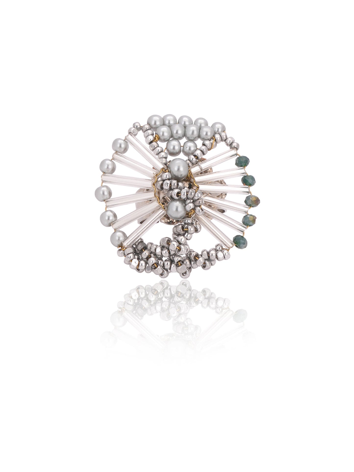 Wisteria Finger Ring  Grey