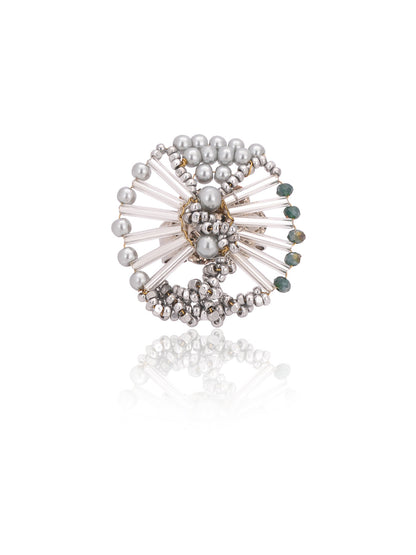 Wisteria Finger Ring  Grey