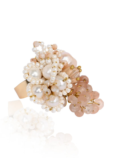 Pearl Peach Finger Rings For Women