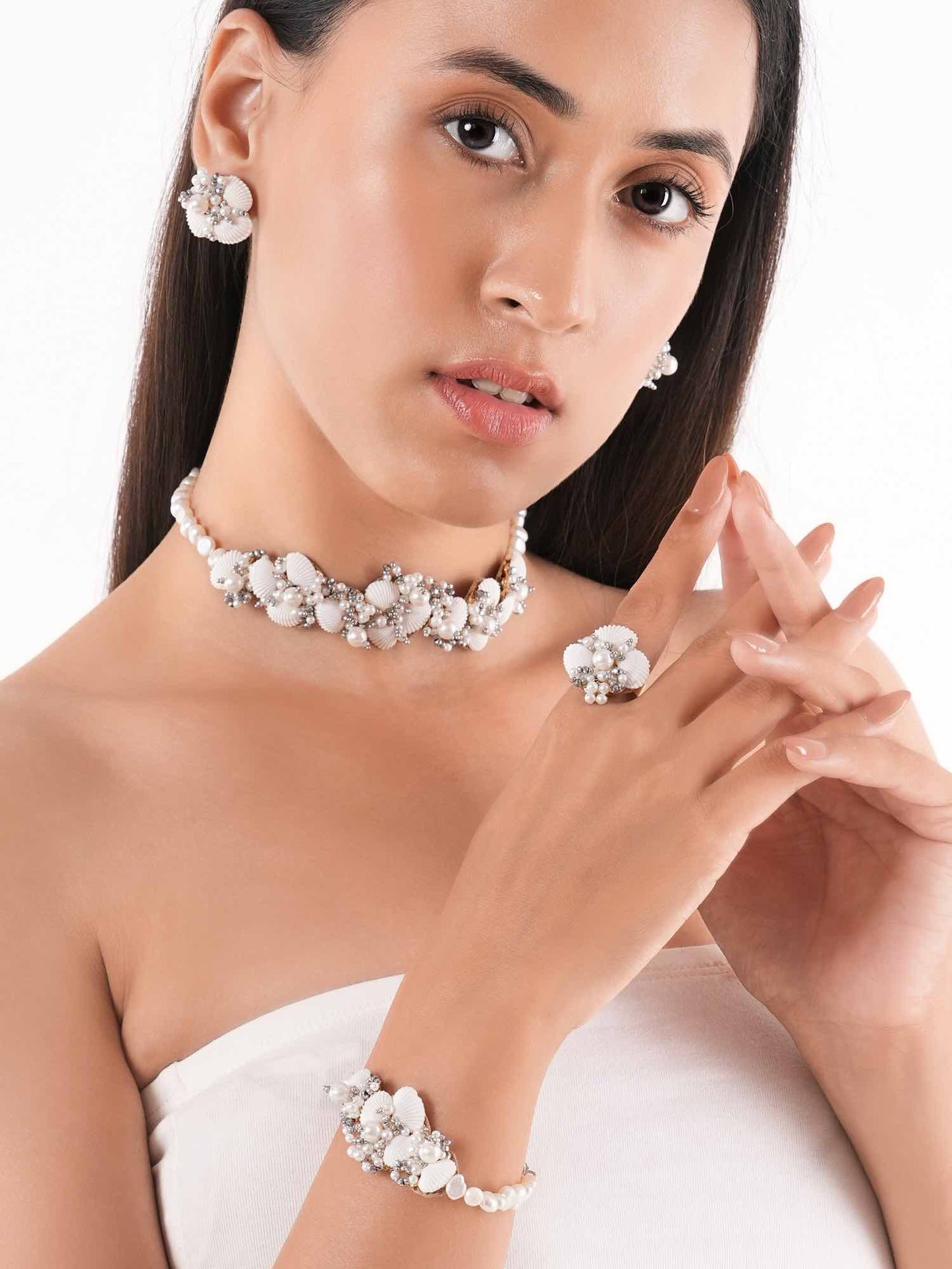 Veron Choker Set  White
