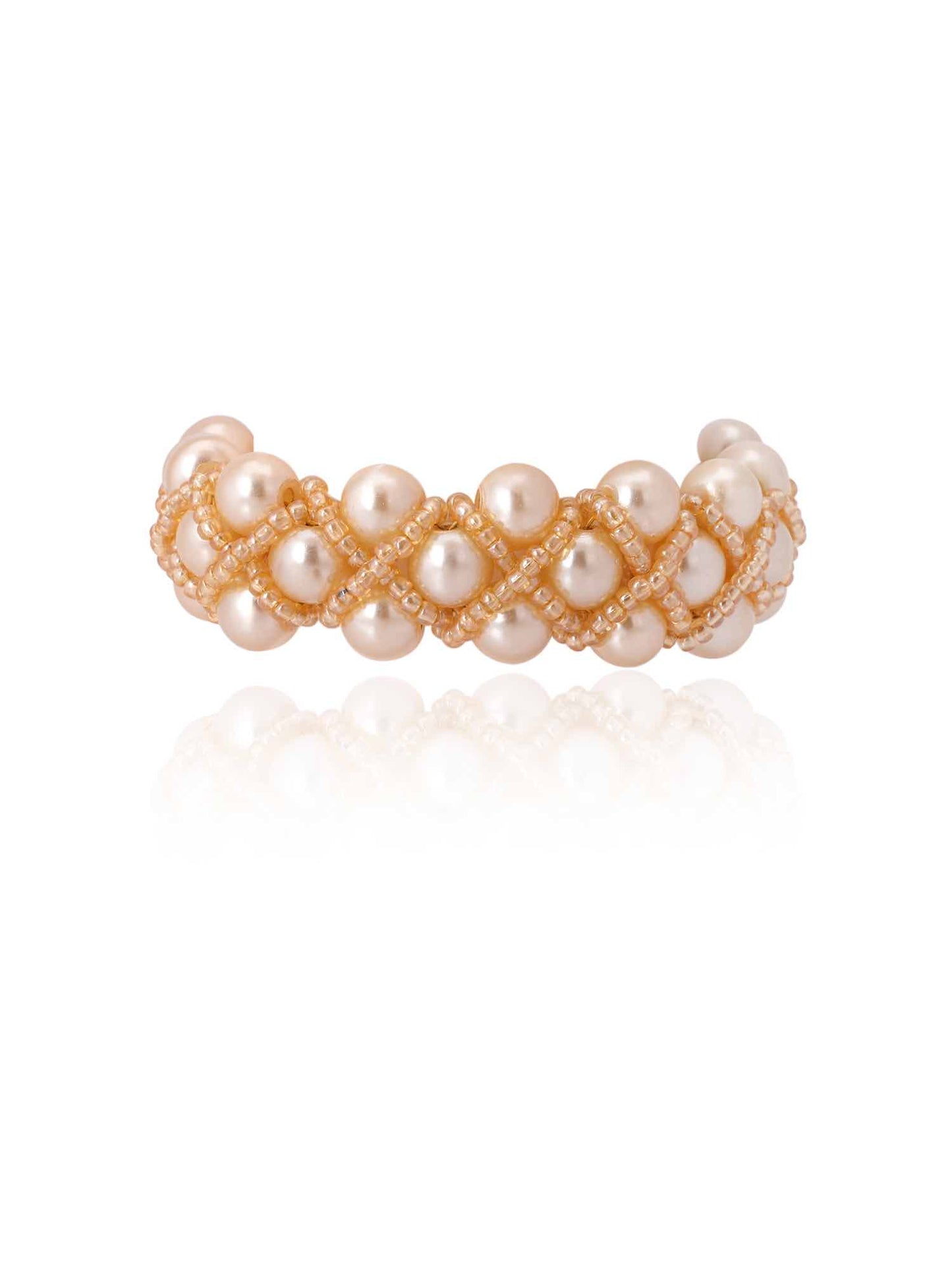 Helmi Pearl Choker Set  Peach