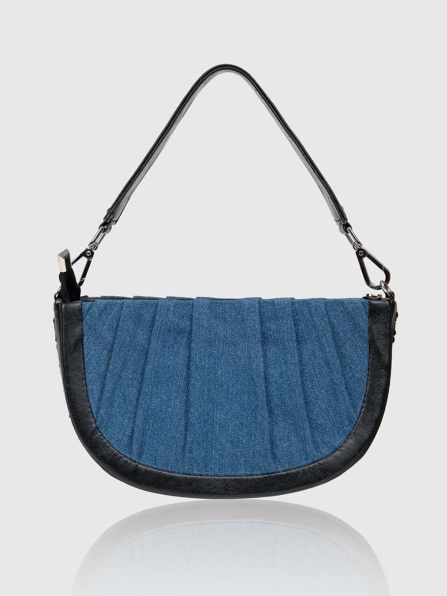 Denim Swagger Shoulder Bag - Blue