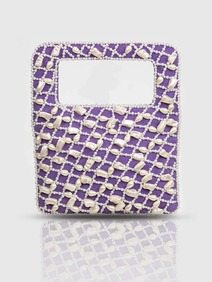 Denim Bougette Bag  - Purple