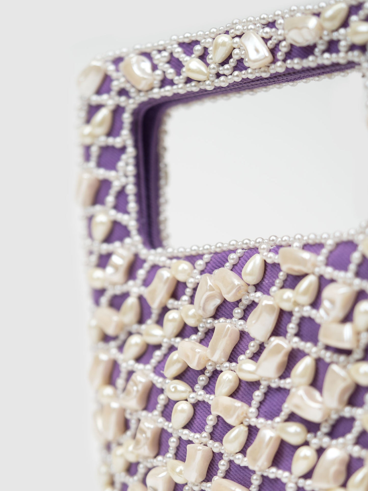 Denim Bougette Bag  - Purple