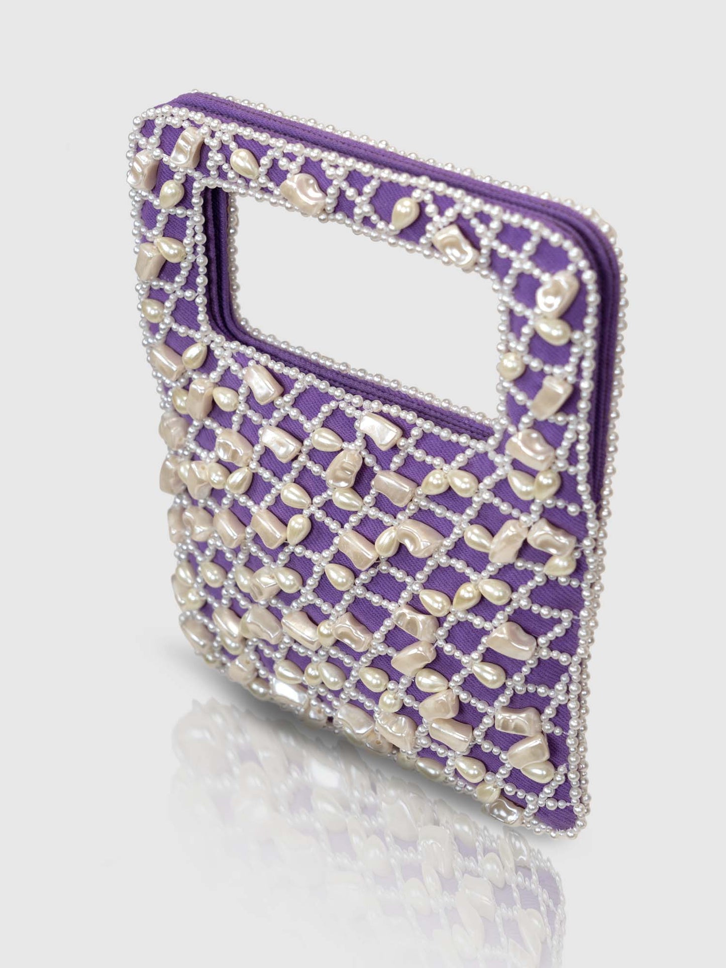 Denim Bougette Bag  - Purple