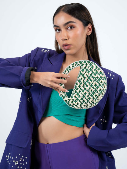 Green Pearl Moon Bag