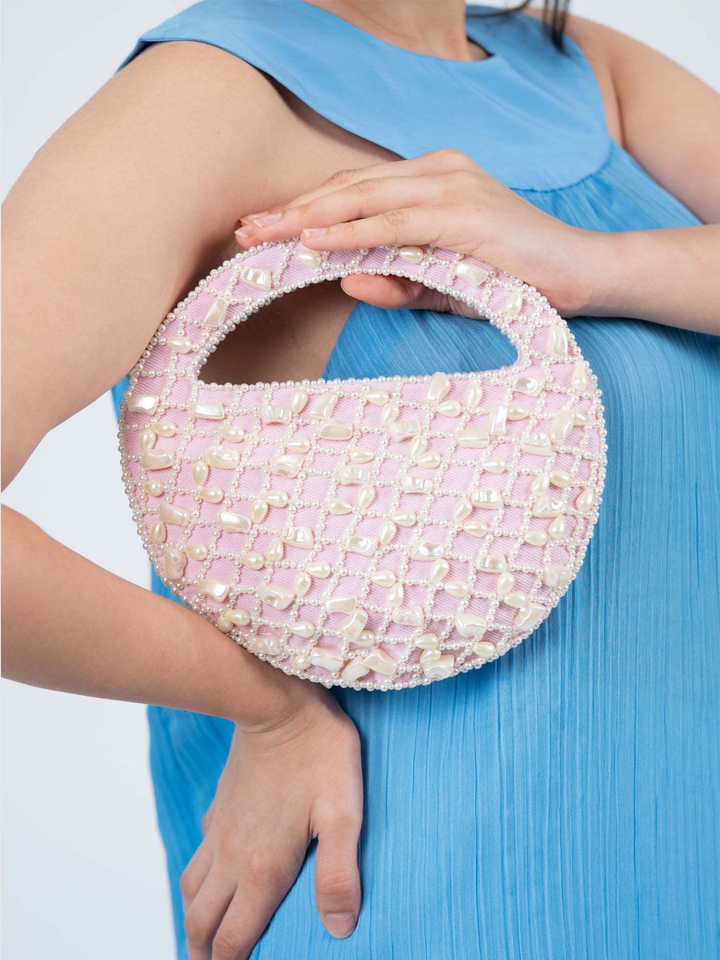 Pink Pearl Moon Bag
