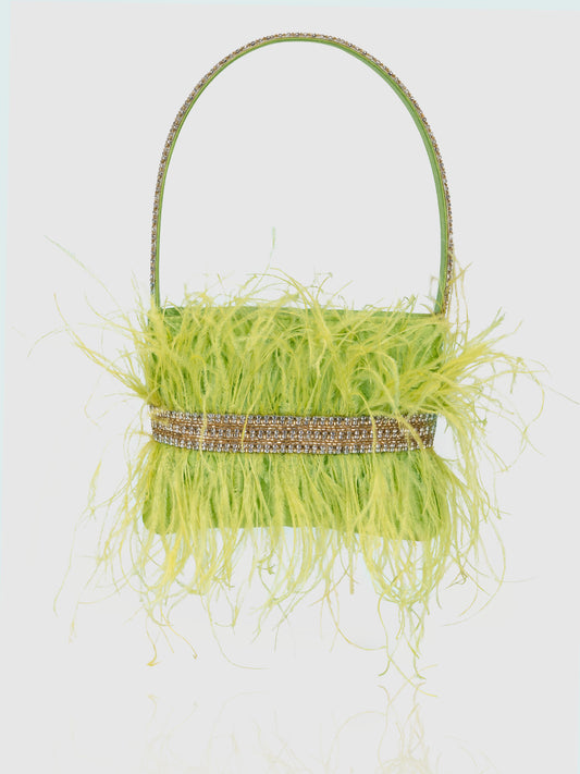 Feather Panache Top Handle - Green