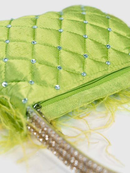 Feather Panache Top Handle - Green