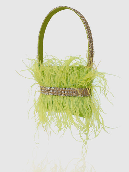 Feather Panache Top Handle - Green