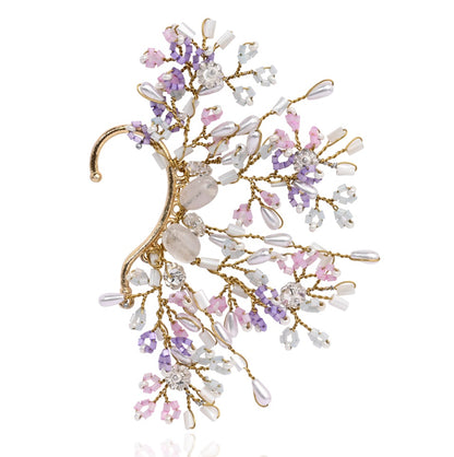 Crystal And Stone Pastel Designer Earcuff For Women