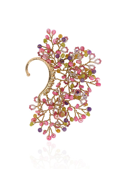 Uneven Earcuff For All Ears Pink Green Purple